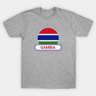 The Gambia Country Badge - The Gambia Flag T-Shirt